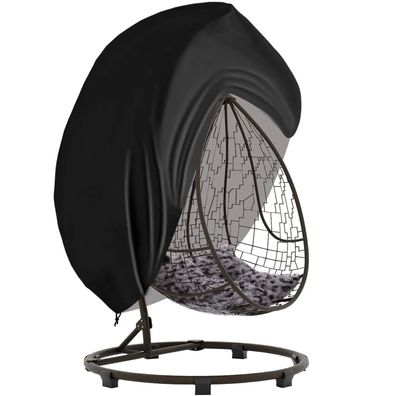 Schutzhülle Hängesessel Gardlov Doppel, Oxford schwarz, Umfang 450 cm, Höhe 155 cm