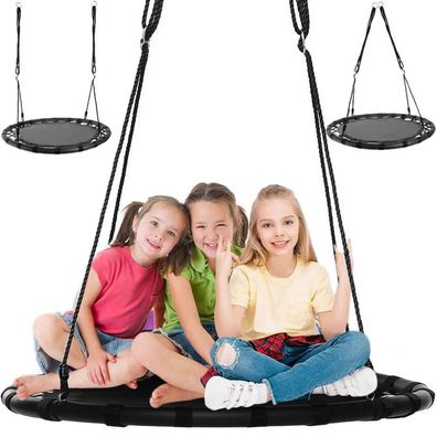 Nestschaukel Storchennest 100 cm schwarz, Seil 152-170 cm, belastbar bis 150 kg