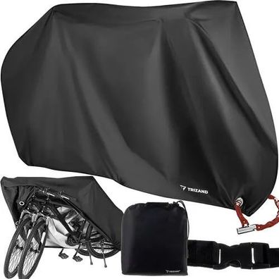 Fahrradabdeckung Trizand 22271 wetterfest 190 x 68 x 110 cm schwarz mit Tasche