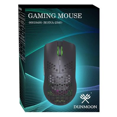 Gaming Maus kabellos Dunmoon 19495 mit 2400 DPI und RGB Beleuchtung schwarz