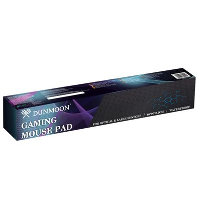 Gaming Mauspad Dunmoon XXL 90 x 40 cm wasserdicht schwarz mit Wabenmuster