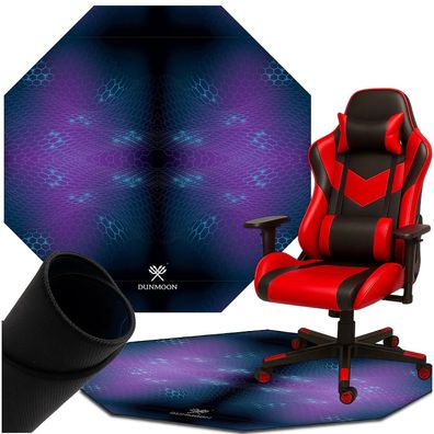 Bodenschutzmatte Dunmoon 25955, achteckig 120 cm, rutschfest, für Gamingstuhl