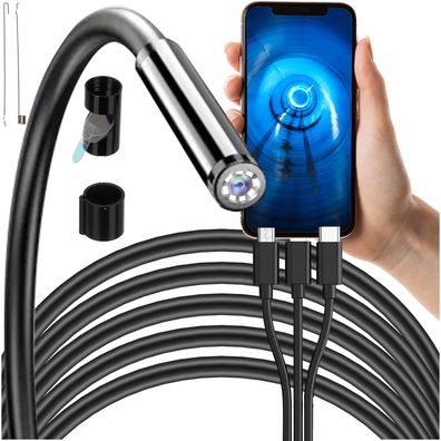 Endoskopkamera Bigstren 23020 Inspektionskamera 2 m Full HD IP67 schwarz
