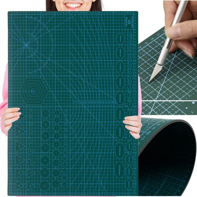 Schneidematte Bigstren 24340 A2 selbstheilend doppelseitig 45 x 60 cm PVC grün