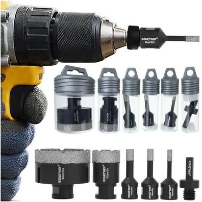 Diamant-Lochsägen-Set Bigstren 6-teilig M14 Gewinde 6-68 mm mit Bohradapter