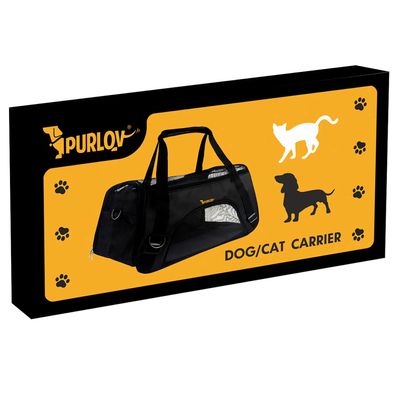 Transporttasche Purlov 20940 für Hunde und Katzen 50x25x30 cm schwarz