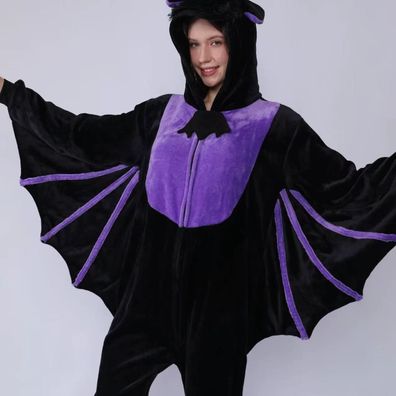 Fledermaus Onesie Erwachsene Kinder Tier Kigurumi Cosplay Pyjamas Halloween Plusch