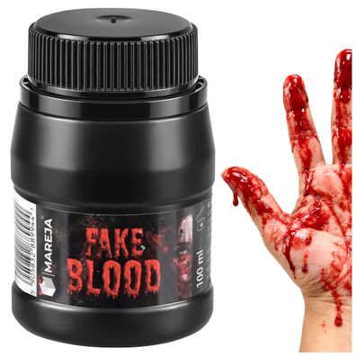 Kunstblut MAREJA Fake Blood 100 ml flüssig rot für Halloween und SFX Make-up