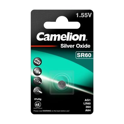Camelion SR60 LR621 SR621W AG1 LR60 164 GP64A 364 364A SR621 60LR