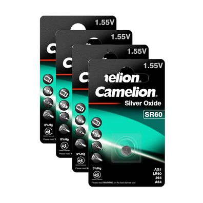 4x Camelion SR60 LR621 SR621W AG1 LR60 164 GP64A 364 364A SR621 60LR