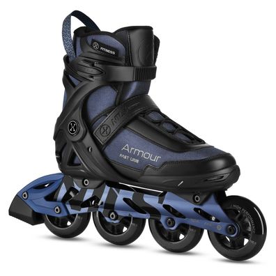 Inline-Skates NILS Extreme ARMOUR NA22151 Gr. 44 dunkelblau 90 mm Räder ABEC 7