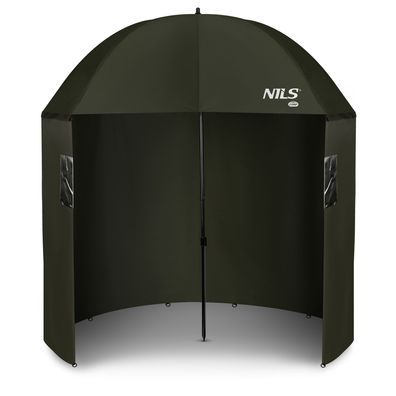 Angelschirm NILS CAMP NC4702 mit Seitenwänden 250 cm Durchmesser olivgrün