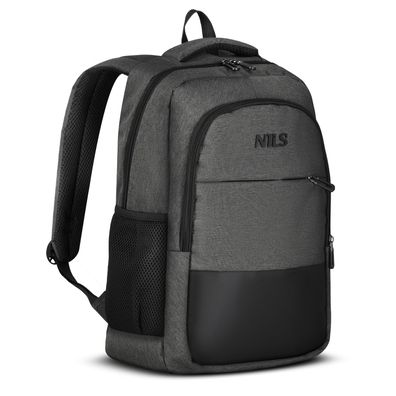 City-Rucksack NILS Camp NC4503 18 l mit USB-Anschluss und Laptopfach grau