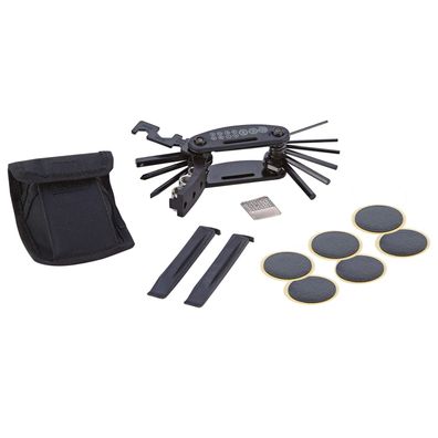 Prophete Fahrrad Reparaturset Tour Multitool 15 Funktionen Flickzeug Tasche