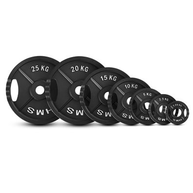 Hantelscheibe HMS TOD01 olympisch 1,25 kg Gusseisen 51 mm Bohrung schwarz