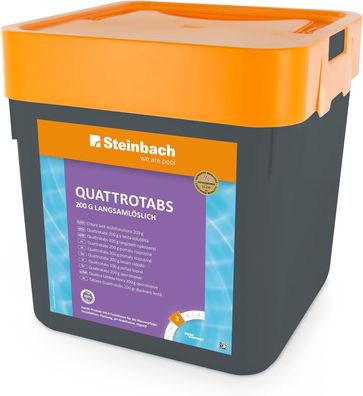 Steinbach Pool Quattrotabs 200g in 5kg Eimer | 4-in-1 Chlortabletten