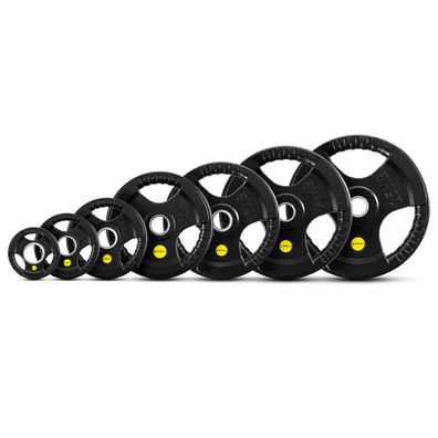 Hantelscheibe HMS TOK20 PRO Tri-Grip 20 kg gummiert 51 mm Bohrung