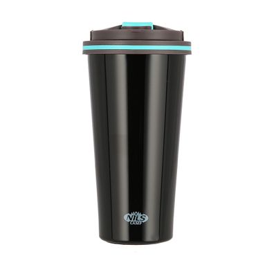 Thermobecher NILS CAMP NCB18 500 ml Edelstahl doppelwandig schwarz