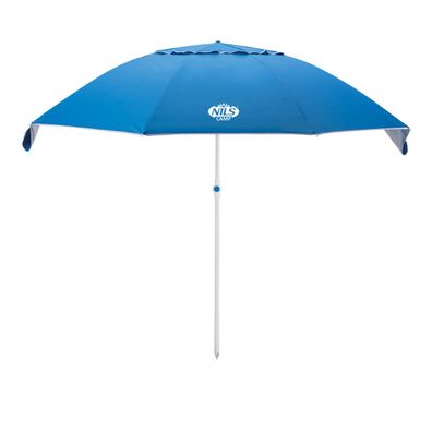 Strandschirm NILS CAMP NC7822 220 cm mit Seitenteilen UV-Schutz SPF 40+ blau
