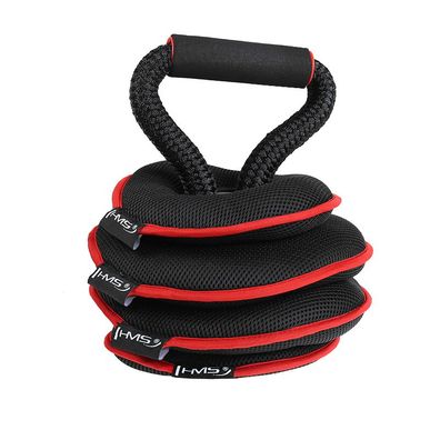 Kettlebell HMS KRM20 verstellbar 0,6 bis 8,75 kg weich schwarz rot