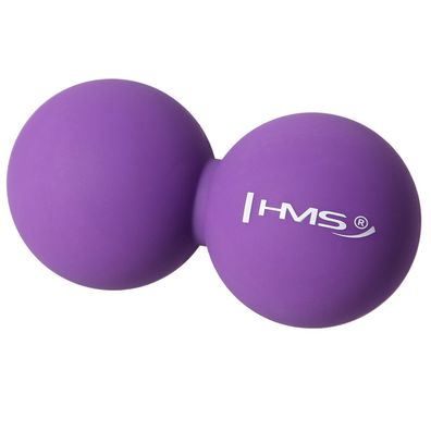 Massageball HMS BLC02 Lacrosse Doppelball Silikon 12,5 x 6,5 cm violett