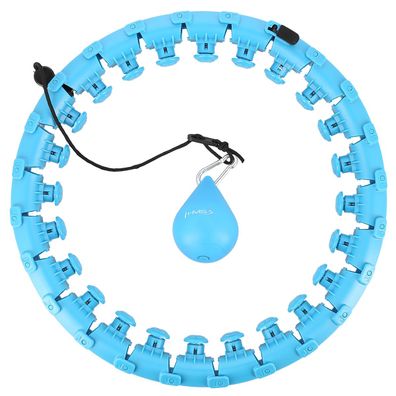Hula Hoop Reifen HMS HHW01 blau verstellbar 48-106,5 cm mit Schwerkraftball