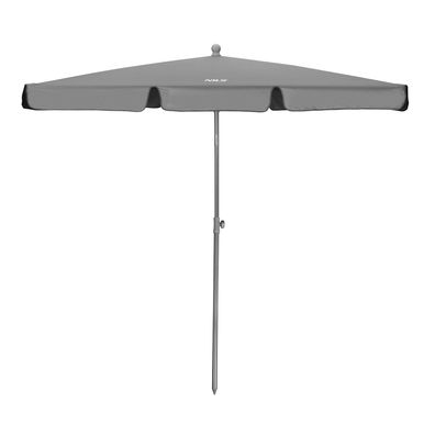 Sonnenschirm NILS NC7826 rechteckig 200x125 cm, neigbar, Höhe 220 cm, grau