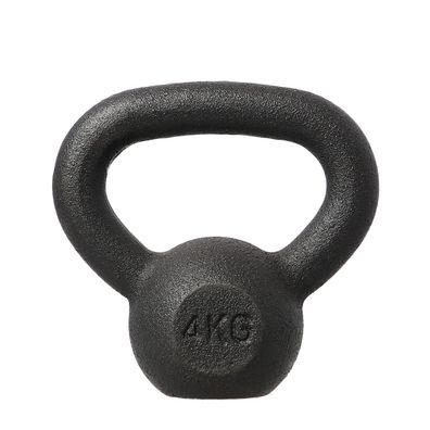 Kettlebell HMS KZG04 Kugelhantel Gusseisen 4 kg schwarz mit flacher Standfläche