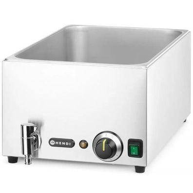 Elektrisches, verstellbares Bain-Marie für GN1/1 150 mm mit Wasserhahn - Hendi 238912