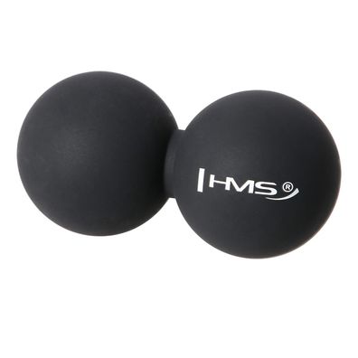 Massageball Doppelball HMS BLC02 Lacrosse Silikon 12,5 x 6,5 cm schwarz