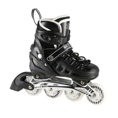 Inline Skates Nils Extreme NH10905 4in1 Gr. L 39-42 LED Rollen Hockey Kufe schwarz