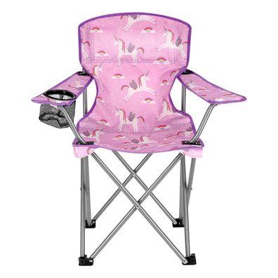 Kinder Faltstuhl NILS Camp NC3001 Einhorn Campingstuhl mit Becherhalter bis 50 kg