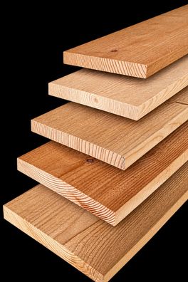 Lärche Bretter 20 x 2,5 cm / 10 bis 300 cm lang - Schalung Bauholz Sichtschutz