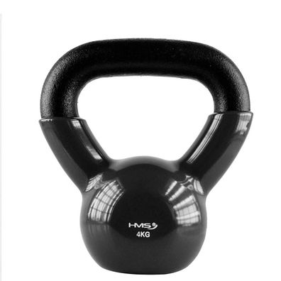 Kettlebell HMS KNV04 Gusseisen mit Vinylbeschichtung 4 kg schwarz