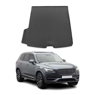 Kofferraummatte Kofferraumwanne für Volvo XC90 2014-2024 Gummi TPE Schwarz
