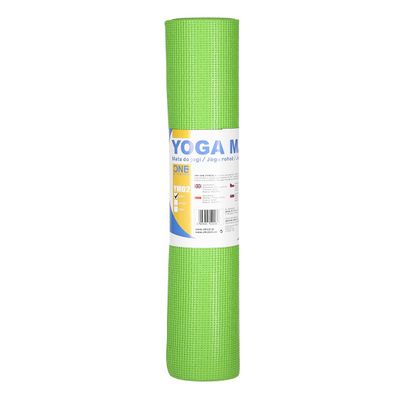 Yogamatte ONE Fitness YM02 PVC 173 x 61 cm 6 mm grün rutschfest