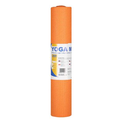Yogamatte ONE Fitness YM02 orange 173 x 61 cm 6 mm dick PVC rutschfest