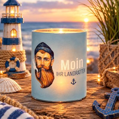 Windlicht „Moin ihr Landratten“