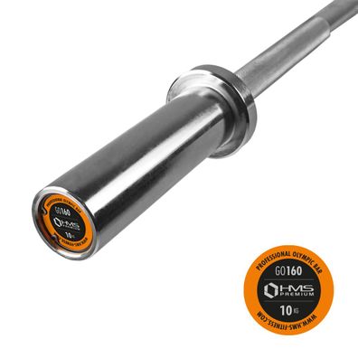Langhantelstange HMS GO160 Olympia 120 cm 50 mm mit 2 Schnellverschlüssen ZG1000