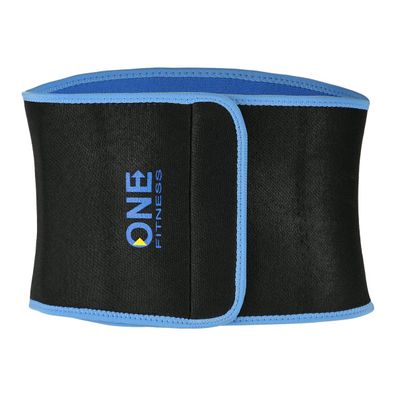 Bauchweggürtel ONE Fitness BR160 Neopren 100 x 19 cm Einheitsgröße schwarz blau