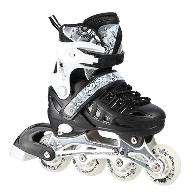 Inliner NILS Extreme NH10905 4-in-1 Gr. L 39-42 mit Eishockeykufe schwarz weiß