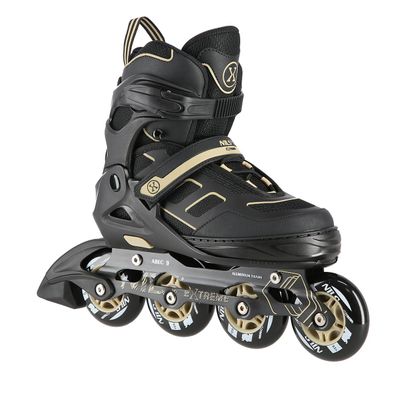 Inlineskates Nils Extreme NA14174 Gr. 35-38 verstellbar ABEC 9 schwarz-beige