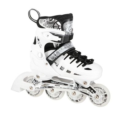 Inlineskates NILS Extreme NH10905 4in1 LED Gr. 35-38 mit Eishockey-Kufe weiß