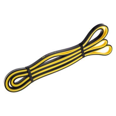 Trainingsband HMS Premium GU06 Latex 2250 mm Widerstand 4,5-13,5 kg gelb schwarz