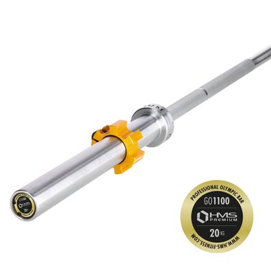 Olympische Langhantelstange HMS GO1100 2200 mm 20 kg inkl. 2 Schnellverschlüsse