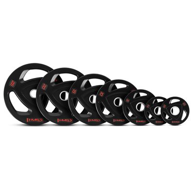 Hantelscheibe HMS TOX25 gummiert 25 kg olympisch 51 mm Bohrung schwarz