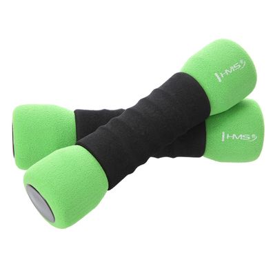 Kurzhantel-Set HMS CM07 2 x 1,5 kg Gusseisen mit Schaumstoff grün