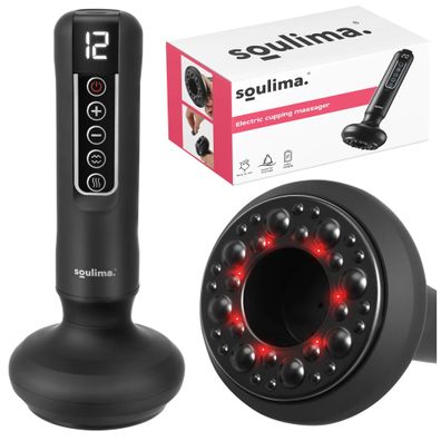 Massagegerät Soulima elektrische Schröpfglocke 8 W mit Wärme und USB-C Akku