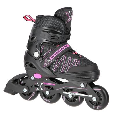 Inline Skates NILS Extreme NH11912 2in1 mit Eishockey Kufe Gr. S 31-34 schwarz pink