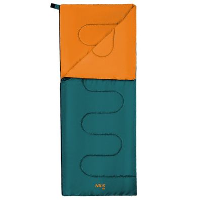 Deckenschlafsack NILS CAMP NC2002 190x75 cm 940 g gruen orange